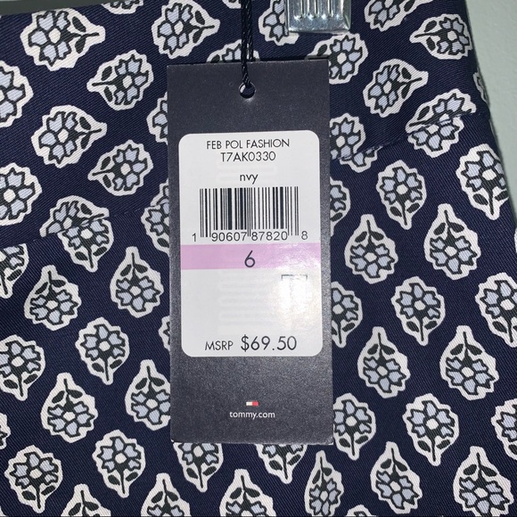 Tommy Hilfiger NWT Size 6 navy floral pants - Picture 4 of 13